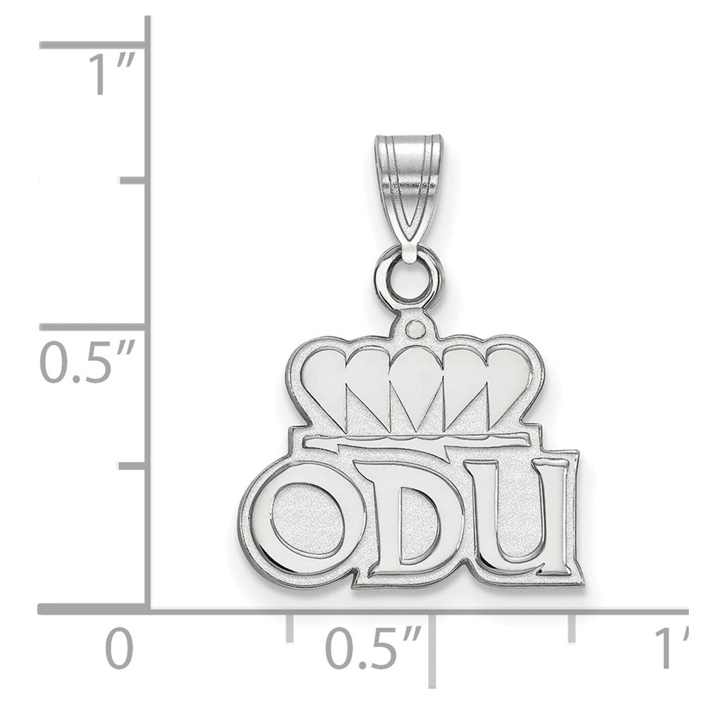 10k White Gold LogoArt Old Dominion University O-D-U Small Pendant