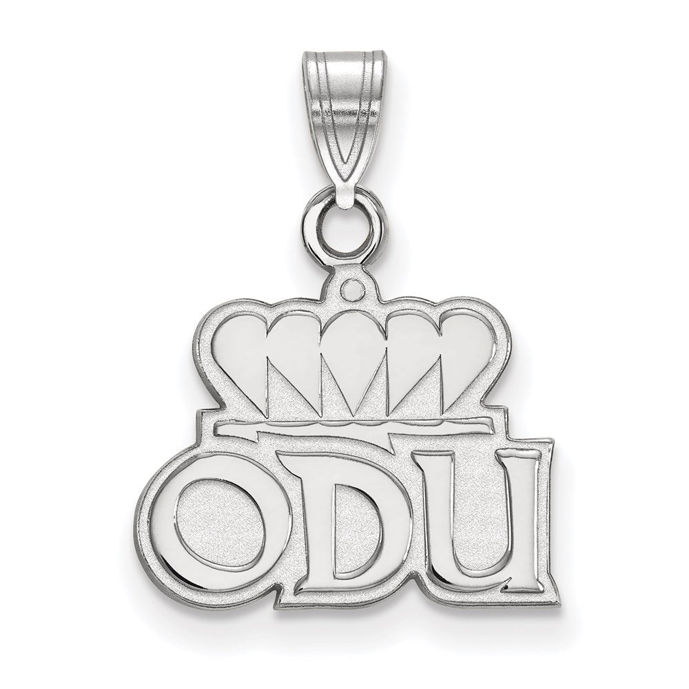14k White Gold LogoArt Old Dominion University O-D-U Small Pendant