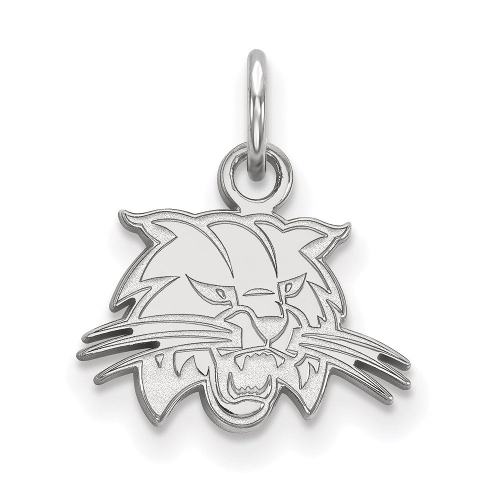 Sterling Silver Rhodium-plated LogoArt Ohio University Bobcat Extra Small Pendant