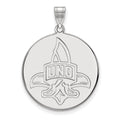 14k White Gold LogoArt University of New Orleans U-N-O Extra Large Disc Pendant