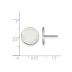 Sterling Silver Rhodium-plated LogoArt Alpha Epsilon Phi Sorority Text Color Enamel Post Earrings