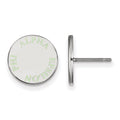 Sterling Silver Rhodium-plated LogoArt Alpha Epsilon Phi Sorority Text Color Enamel Post Earrings