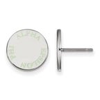 Sterling Silver Rhodium-plated LogoArt Alpha Epsilon Phi Sorority Text Color Enamel Post Earrings