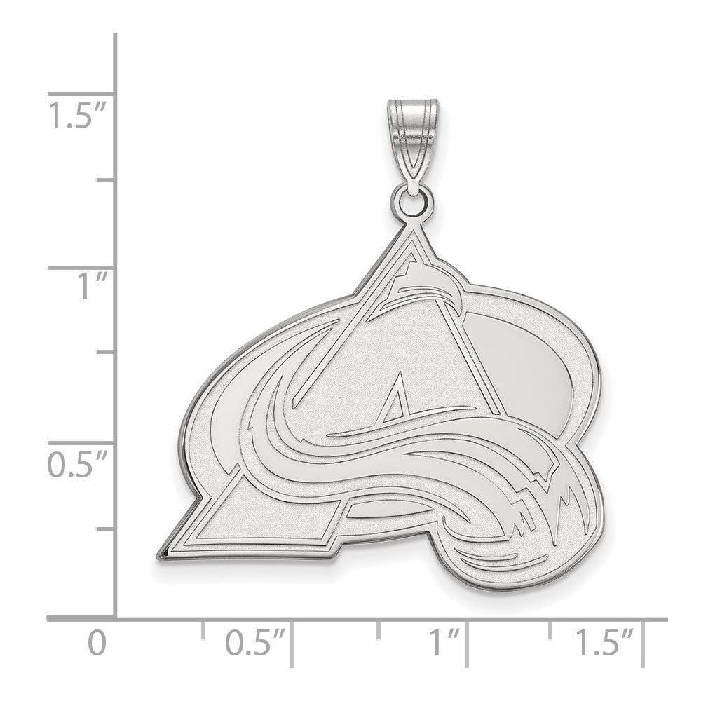 14k White Gold NHL LogoArt Colorado Avalanche Letter A Extra Large Pendant