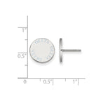 Sterling Silver Rhodium-plated LogoArt Delta Delta Delta Sorority Text Color Enamel Post Earrings