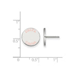 Sterling Silver Rhodium-plated LogoArt Delta Gamma Sorority Text Color Enamel Post Earrings