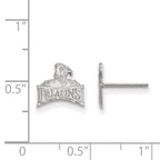 14k White Gold LogoArt Furman University Paladins Extra Small Post Earrings