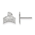 14k White Gold LogoArt Furman University Paladins Extra Small Post Earrings