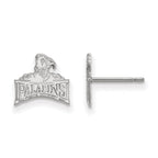 14k White Gold LogoArt Furman University Paladins Extra Small Post Earrings