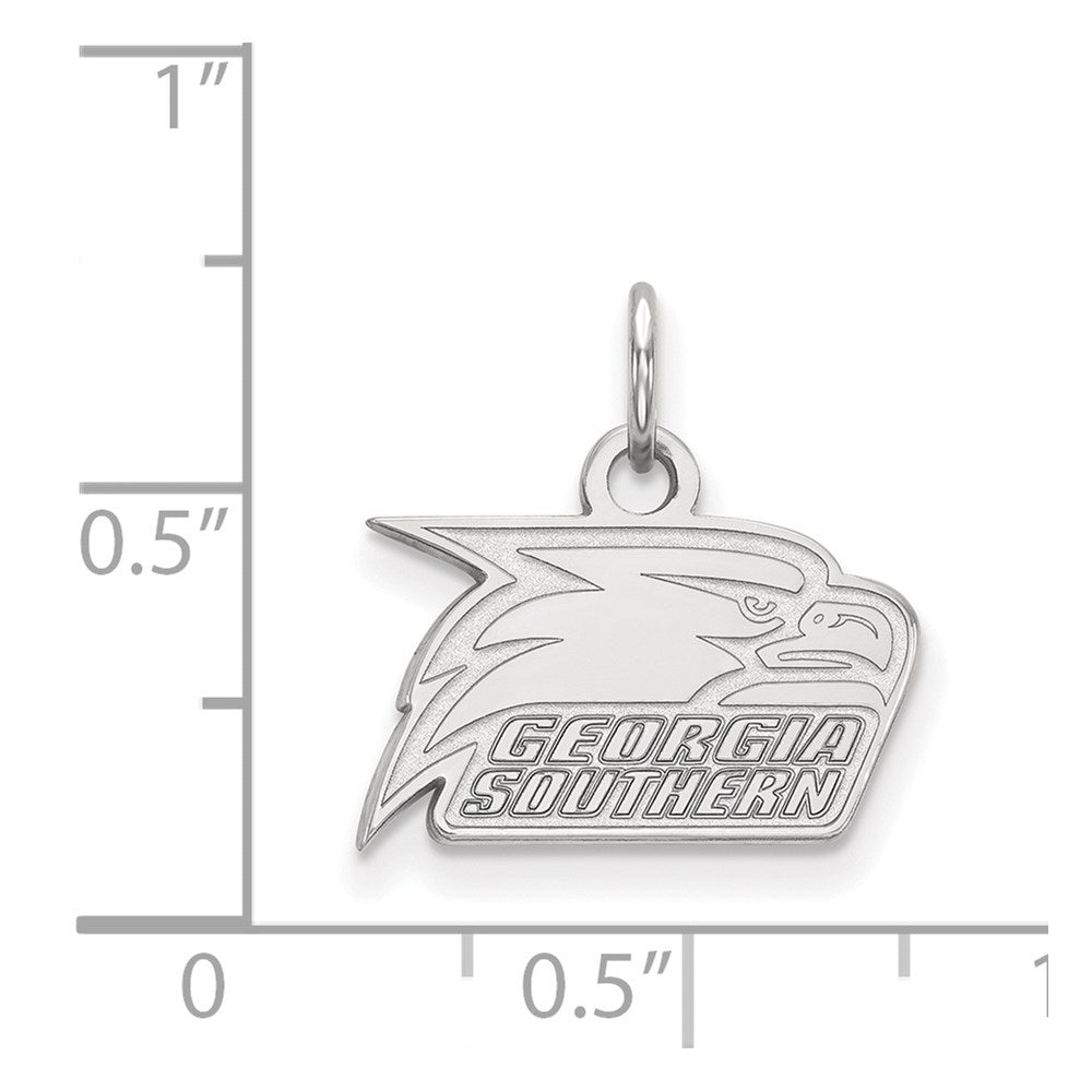 14k White Gold LogoArt Georgia Southern University Eagle Extra Small Pendant