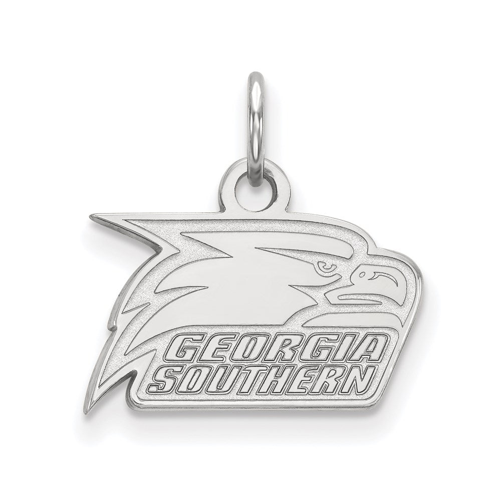 14k White Gold LogoArt Georgia Southern University Eagle Extra Small Pendant