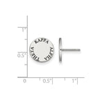 Sterling Silver Rhodium-plated LogoArt Kappa Alpha Theta Sorority Text Color Enamel Post Earrings