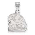 14k White Gold LogoArt Miami University Ohio Redhawks Small Pendant