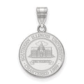 Sterling Silver Rhodium-plated LogoArt Southern Illinois University Medium Crest Pendant