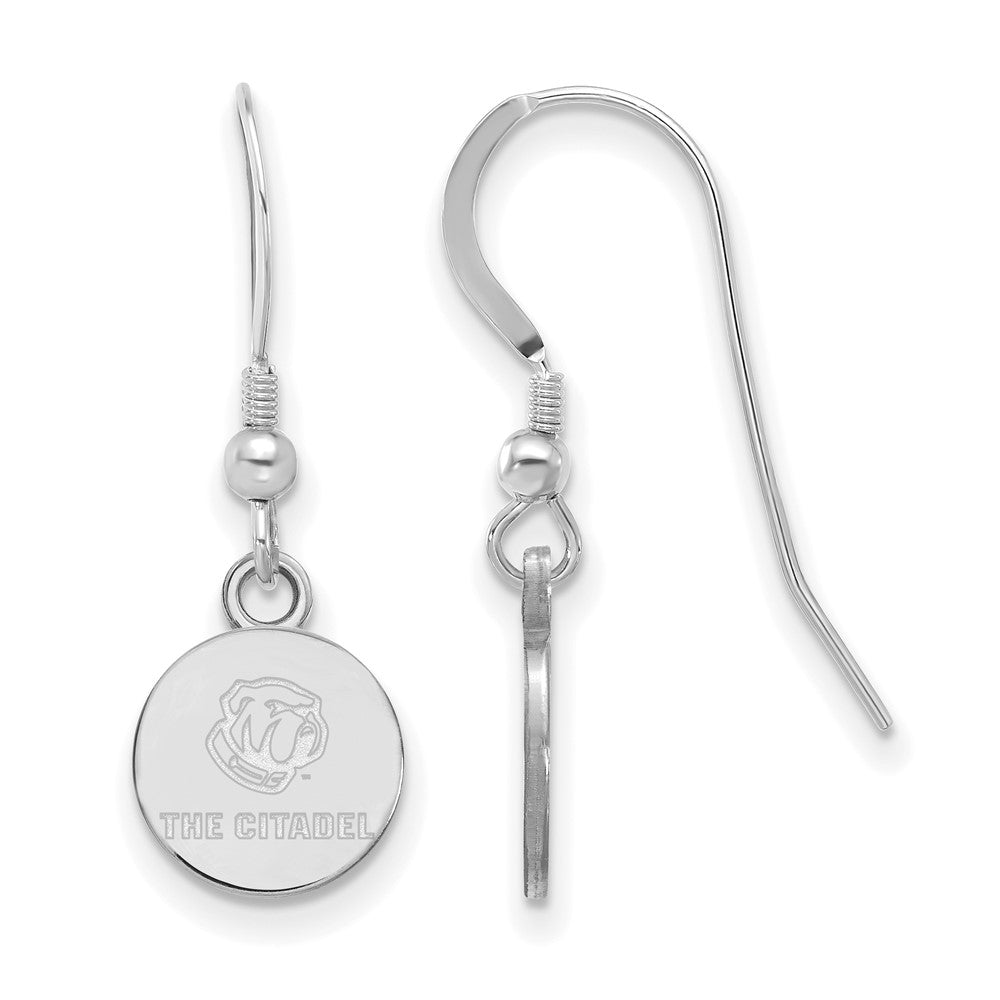 Sterling Silver Rh-plated LogoArt The Citadel XS Dangle Earrings