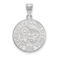 Sterling Silver Rhodium-plated LogoArt University of South Florida Large Crest Pendant