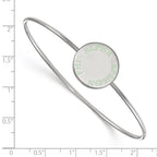 Sterling S. Rh-plated LogoArt Alpha Epsilon Phi Enameled Slip-on Bangle
