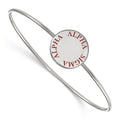 Sterling S. Rh-plated LogoArt Alpha Sigma Alpha Enameled Slip-on Bangle