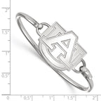Sterling Silver Rh-plated LogoArt Auburn University Bangle