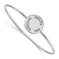 Sterling S. Rh-plated LogoArt Delta Phi Epsilon Enameled Slip-on Bangle