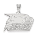 Sterling Silver Rhodium-plated LogoArt Georgia Southern University Eagle Medium Pendant