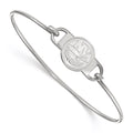 Sterling Silver Rhodium-plated NHL LogoArt New York Islanders Small Center 7 inch Wire Bangle