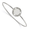 Sterling S. Rh-plated LogoArt Kappa Alpha Theta Enameled Slip-on Bangle