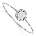 Sterling S. Rh-plated LogoArt Kappa Kappa Gamma Enameled Slip-on Bangle