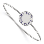 Sterling S. Rh-plated LogoArt Kappa Kappa Gamma Enameled Slip-on Bangle
