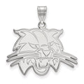 14k White Gold LogoArt Ohio University Bobcat Large Pendant