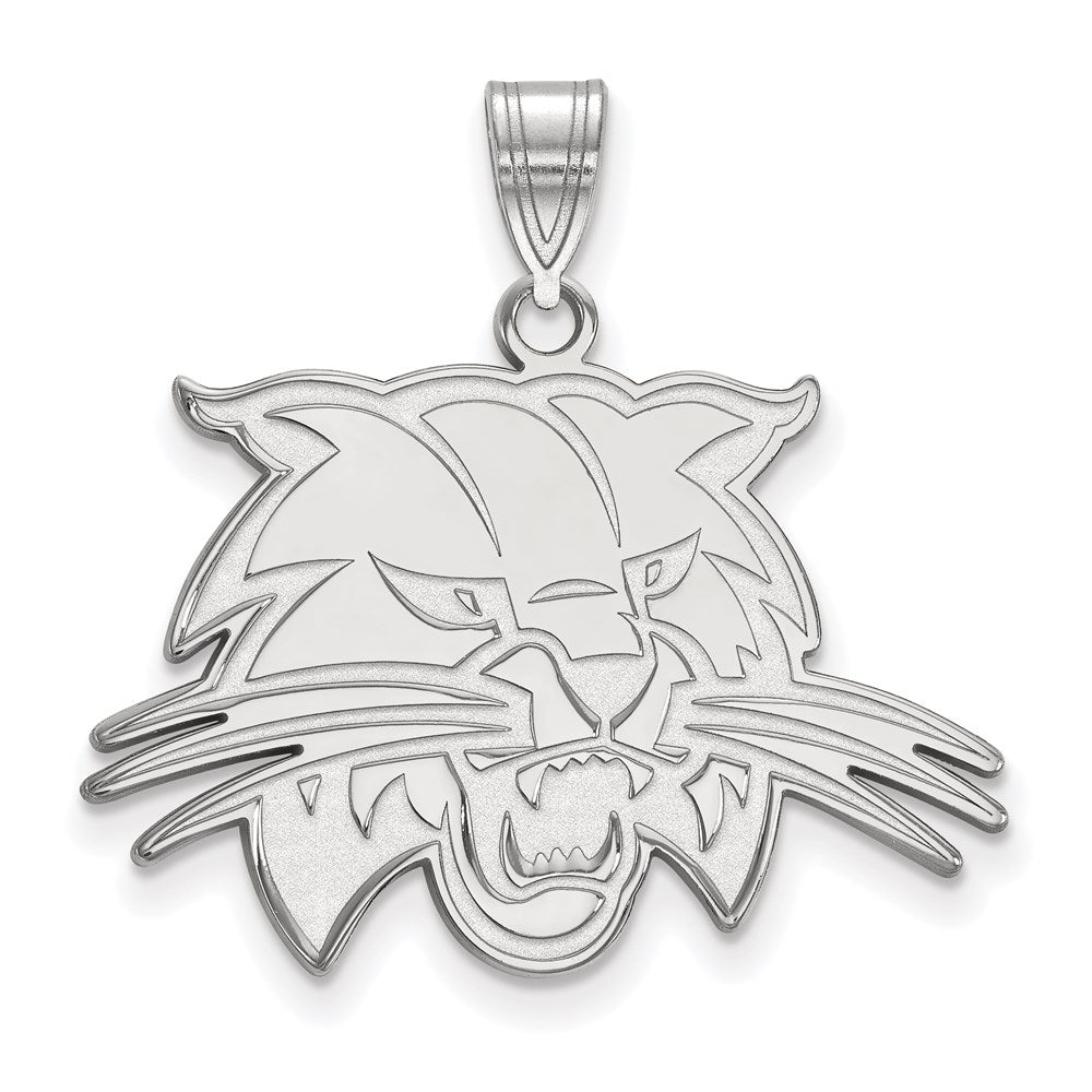 10k White Gold LogoArt Ohio University Bobcat Large Pendant