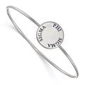Sterling Silver Rh-plated LogoArt Phi Sigma Sigma Enameled Slip-on Bangle