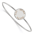 Sterling Silver Rh-plated LogoArt Sigma Delta Tau Enameled Slip-on Bangle