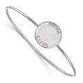 Sterling Silver Rh-plated LogoArt Sigma Kappa Enameled Slip-on Bangle