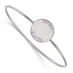 Sterling Silver Rh-plated LogoArt Sigma Kappa Enameled Slip-on Bangle