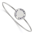 Sterling S. Rh-plated LogoArt Sigma Sigma Sigma Enameled Slip-on Bangle