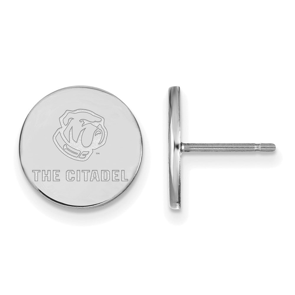 Sterling Silver Rh-plated LogoArt The Citadel XS Post Earrings