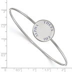 Sterling Silver Rh-plated LogoArt Theta Phi Alpha Enameled Slip-on Bangle