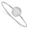 Sterling Silver Rh-plated LogoArt Theta Phi Alpha Enameled Slip-on Bangle