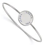 Sterling Silver Rh-plated LogoArt Theta Phi Alpha Enameled Slip-on Bangle