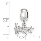 Sterling Silver Rhodium-plated LogoArt University of Nebraska Huskers Extra Small Dangle Bead Charm