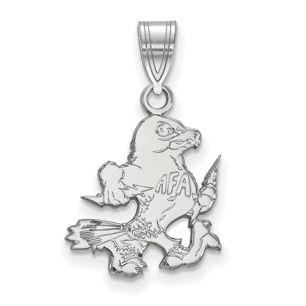 14k White Gold LogoArt United States Air Force Academy Falcon Medium Pendant