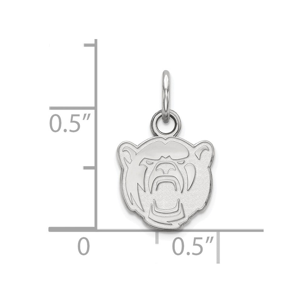Sterling Silver Rhodium-plated LogoArt Baylor University Extra Small Pendant