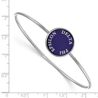 Sterling S. Rh-plated LogoArt Delta Phi Epsilon Enameled Slip-on Bangle