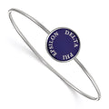 Sterling S. Rh-plated LogoArt Delta Phi Epsilon Enameled Slip-on Bangle