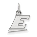 10k White Gold LogoArt Eastern Kentucky University Letter E Extra Small Pendant