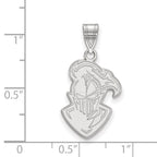 Sterling Silver Rhodium-plated LogoArt Furman University Paladin Large Pendant