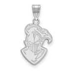 Sterling Silver Rhodium-plated LogoArt Furman University Paladin Large Pendant