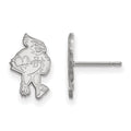 14k White Gold LogoArt Iowa State University Cardinal Small Post Earrings