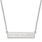 Sterling Silver Rhodium-plated NHL LogoArt New York Islanders Small Bar 18 inch Necklace